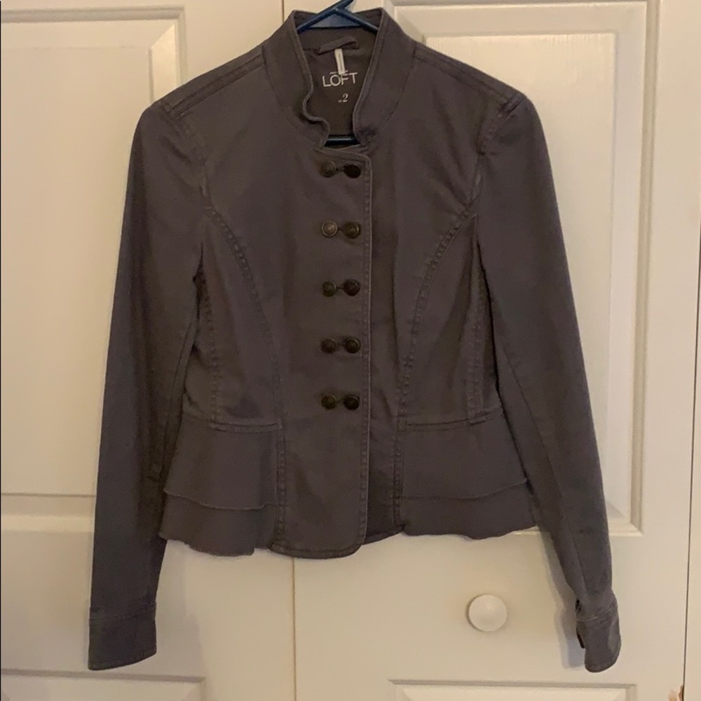 Ann Taylor Loft Military Peplum Jacket